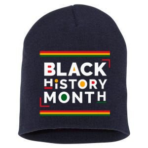 Black History Month Simple Logo Short Acrylic Beanie