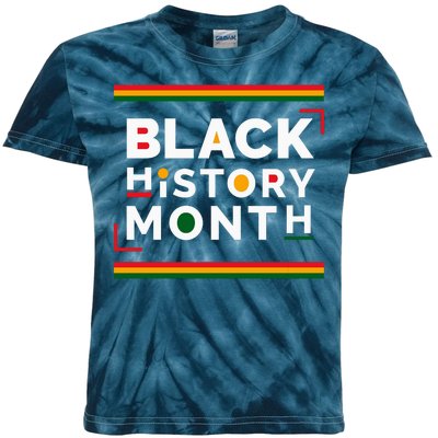 Black History Month Simple Logo Kids Tie-Dye T-Shirt