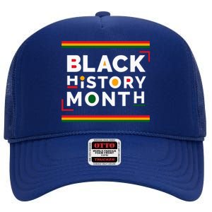 Black History Month Simple Logo High Crown Mesh Back Trucker Hat