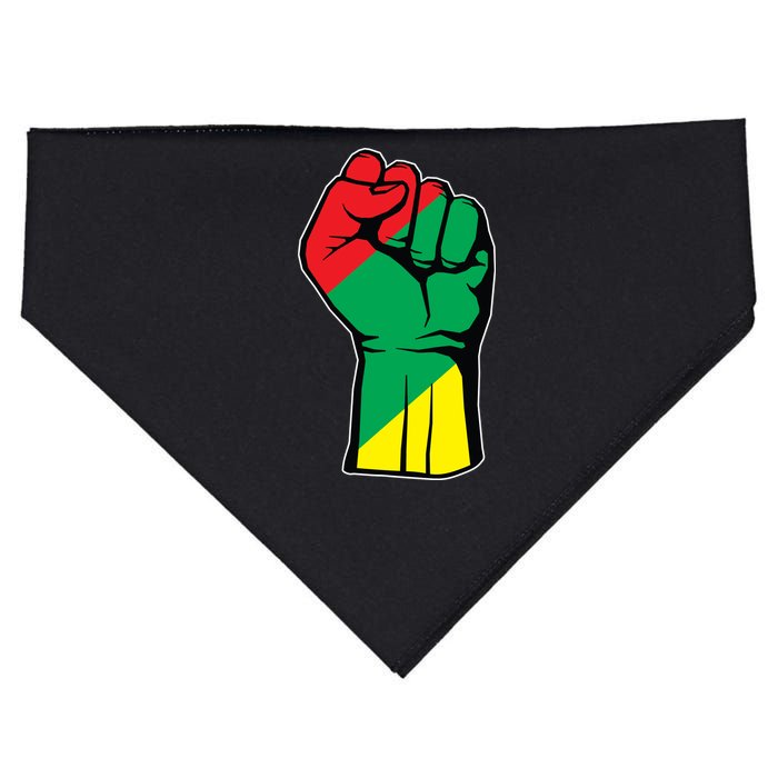 Black History Oppression Fist USA-Made Doggie Bandana