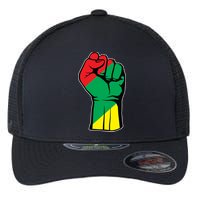 Black History Oppression Fist Flexfit Unipanel Trucker Cap