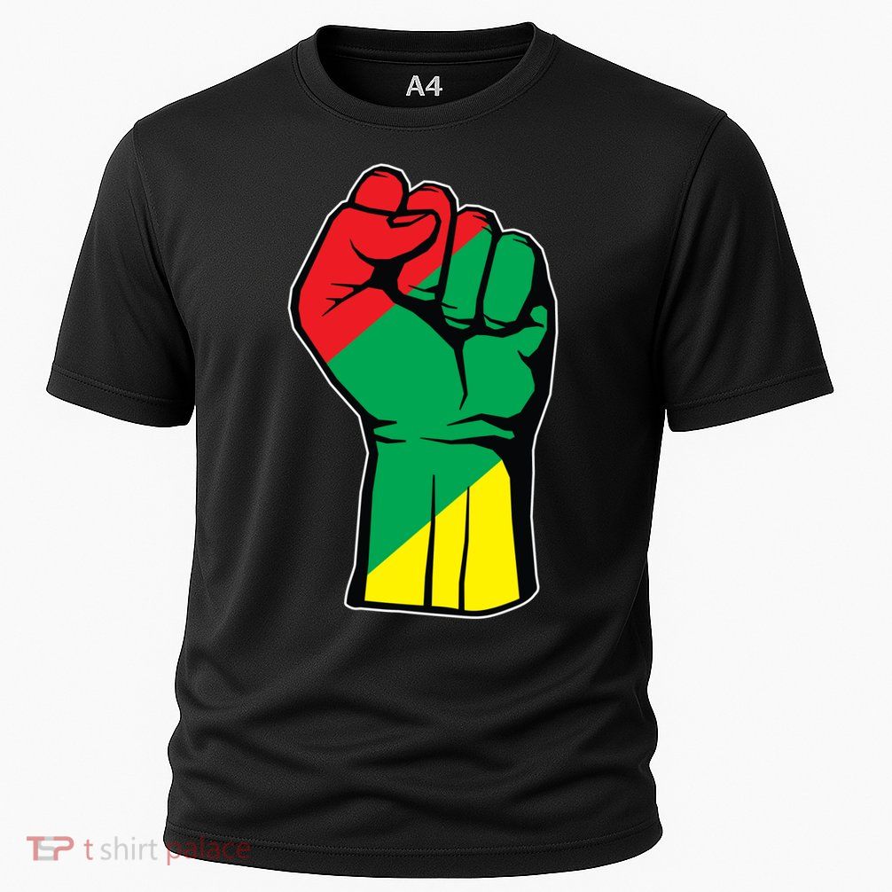 Black History Oppression Fist Cooling Performance Crew T-Shirt