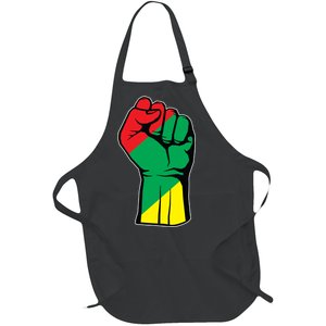 Black History Oppression Fist Full-Length Apron With Pockets