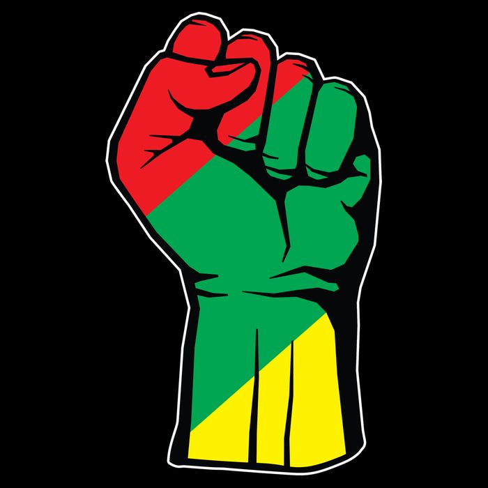 Black History Oppression Fist Button