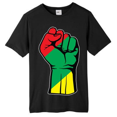 Black History Oppression Fist Tall Fusion ChromaSoft Performance T-Shirt