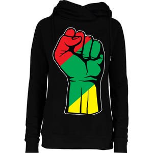 Black History Oppression Fist Womens Funnel Neck Pullover Hood