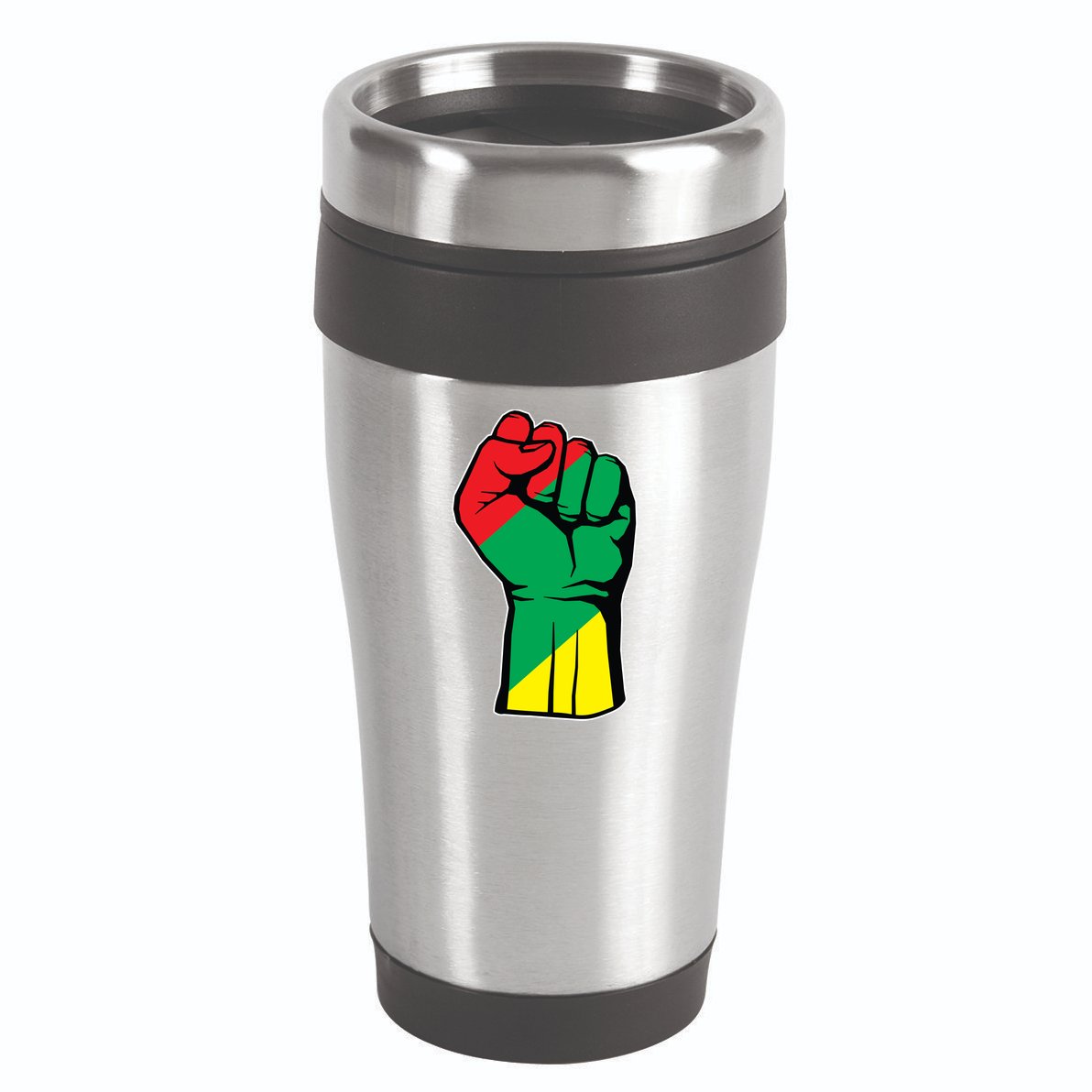 Black History Oppression Fist 16oz Travel Tumbler