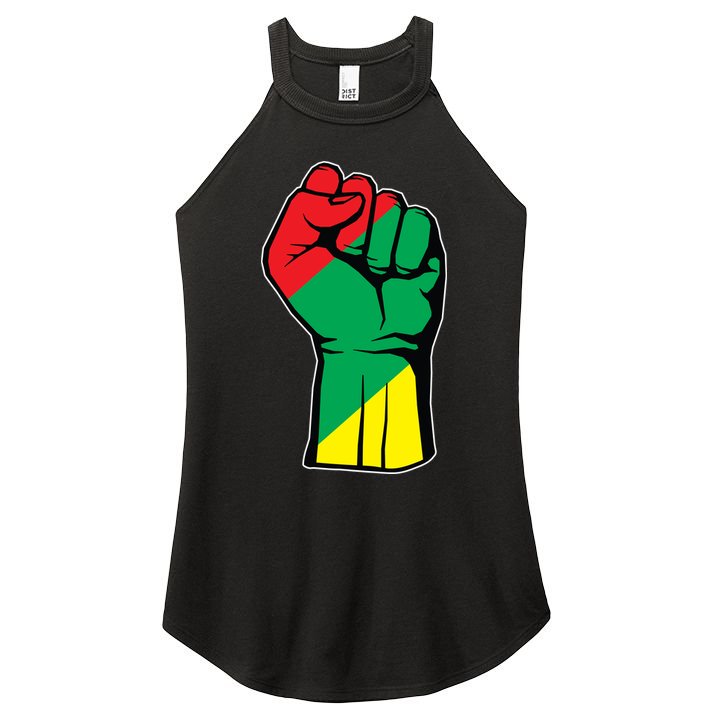 Black History Oppression Fist Women's Perfect Tri Rocker Tank