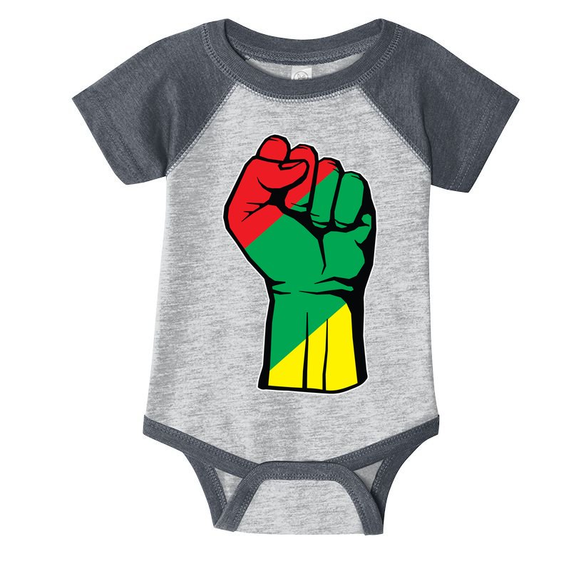 Black History Oppression Fist Infant Baby Jersey Bodysuit