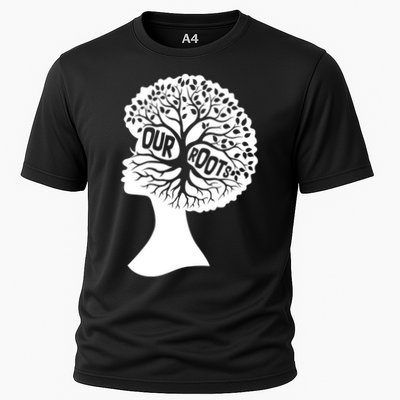 Black History Our Roots Woman Profile Performance Shirt