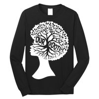 Black History Our Roots Woman Profile Long Sleeve Shirt