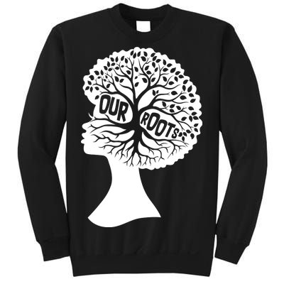 Black History Our Roots Woman Profile Sweatshirt