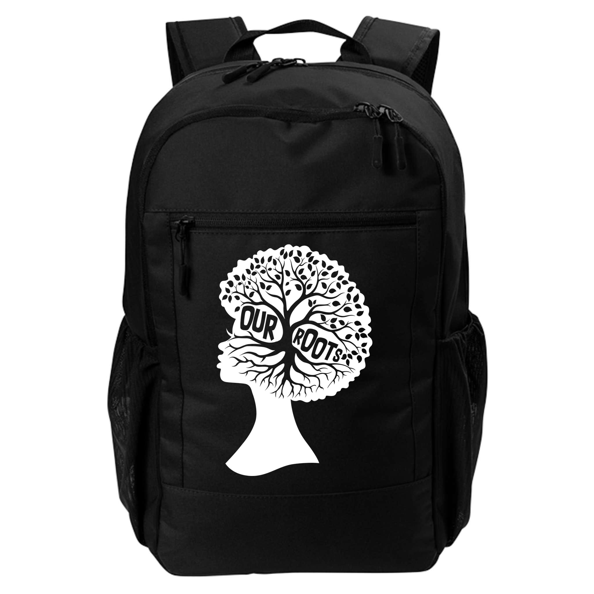 Black History Our Roots Woman Profile Backpack