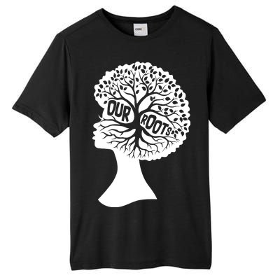 Black History Our Roots Woman Profile Tall Fusion ChromaSoft Performance T-Shirt