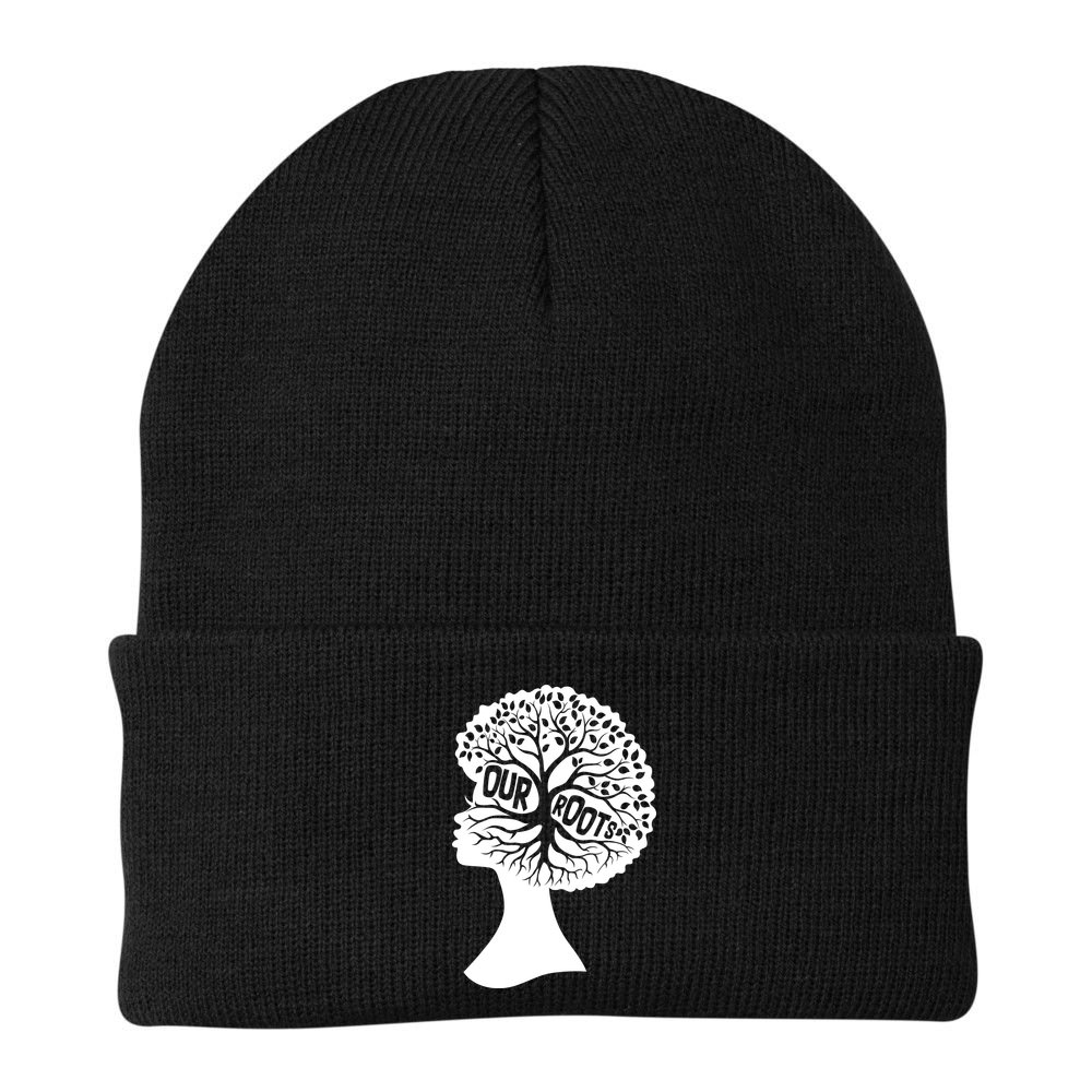 Black History Our Roots Woman Profile Beanie
