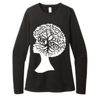 Black History Our Roots Woman Profile Womens CVC Long Sleeve Shirt