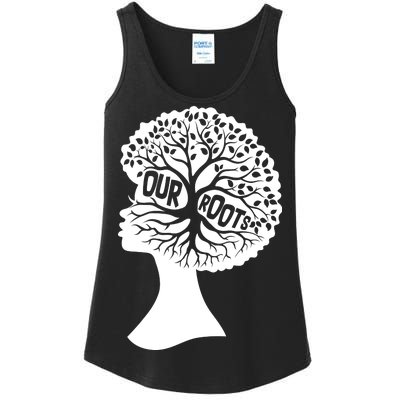 Black History Our Roots Woman Profile Ladies Essential Tank