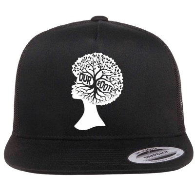 Black History Our Roots Woman Profile Flatbill Hat