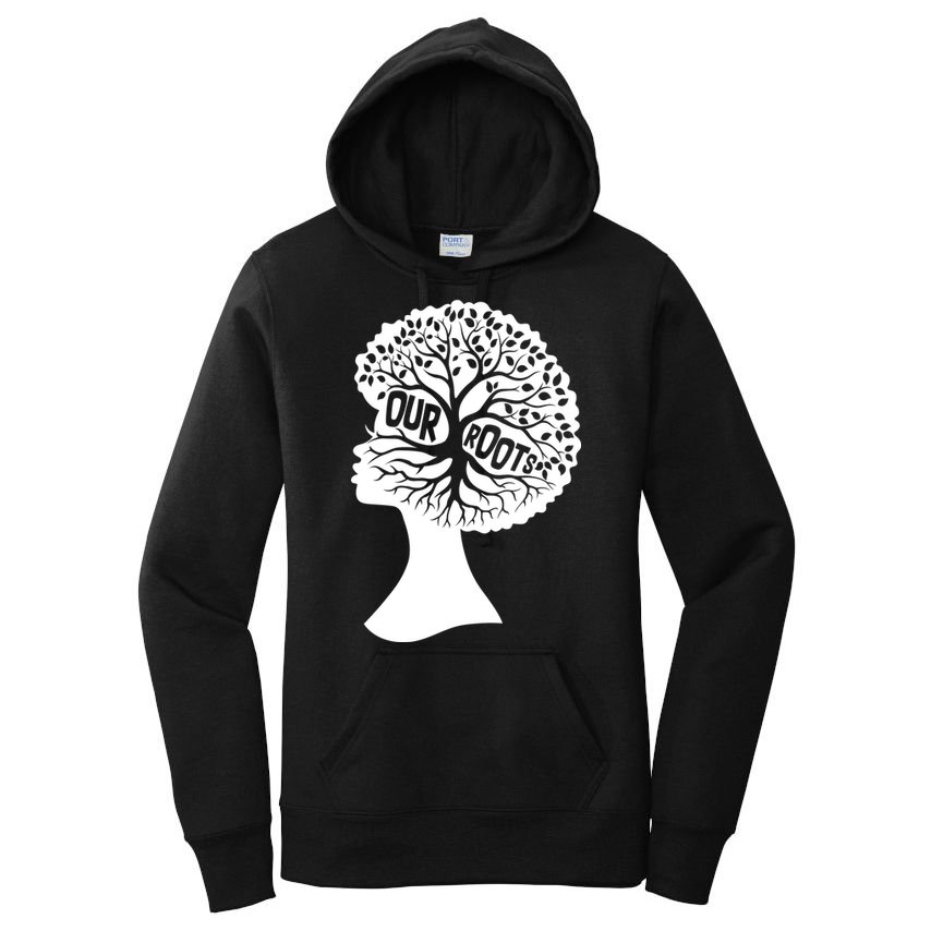 Black History Our Roots Woman Profile Women's Pullover Hoodie