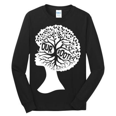 Black History Our Roots Woman Profile Tall Long Sleeve T-Shirt