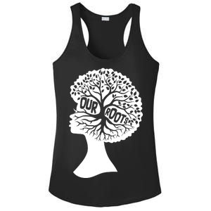 Black History Our Roots Woman Profile Ladies PosiCharge Competitor Racerback Tank