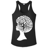 Black History Our Roots Woman Profile Ladies PosiCharge Competitor Racerback Tank