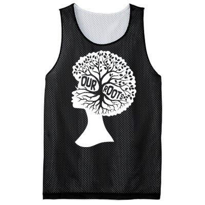 Black History Our Roots Woman Profile Mesh Reversible Basketball Jersey Tank