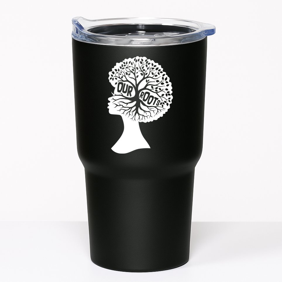Black History Our Roots Woman Profile Tumbler