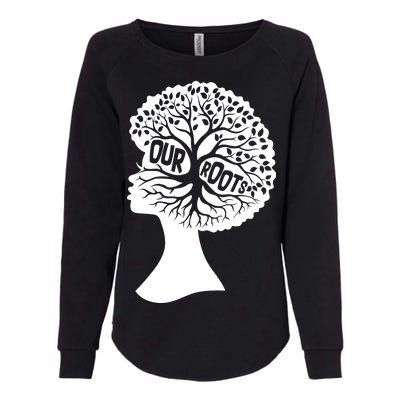 Black History Our Roots Woman Profile Womens California Wash Sweatshirt