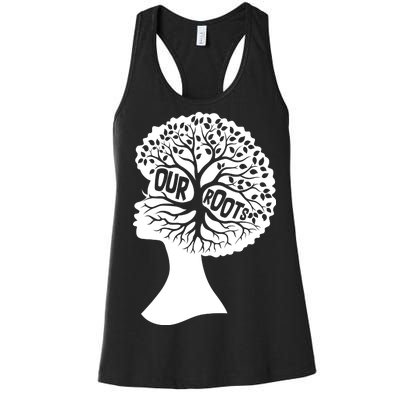 Black History Our Roots Woman Profile Women's Racerback Tank