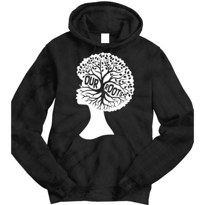 Black History Our Roots Woman Profile Tie Dye Hoodie