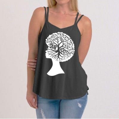 Black History Our Roots Woman Profile Women's Strappy Tank