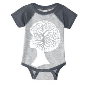 Black History Our Roots Woman Profile Infant Baby Jersey Bodysuit