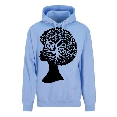 Black History Our Roots Woman Profile Unisex Surf Hoodie