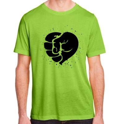 Black History Protest Fist Heart Adult ChromaSoft Performance T-Shirt