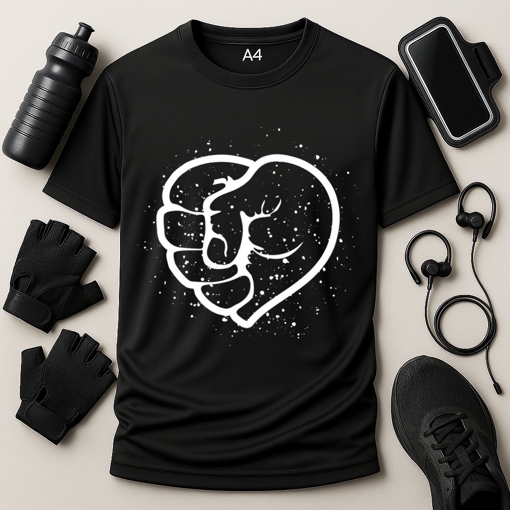 Black History Protest Fist Heart Cooling Performance Crew T-Shirt