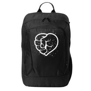 Black History Protest Fist Heart City Backpack