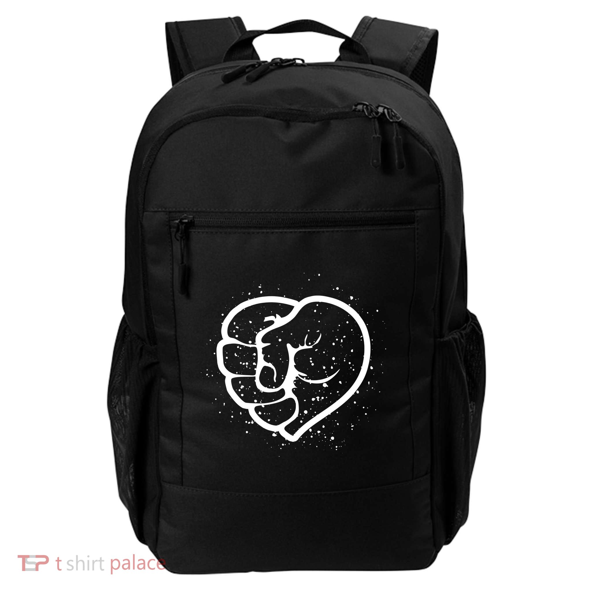 Black History Protest Fist Heart Daily Commute Backpack