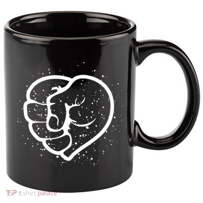 Black History Protest Fist Heart 11oz C Handle Ceramic Mug