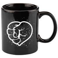 Black History Protest Fist Heart 11oz C Handle Ceramic Mug