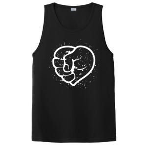 Black History Protest Fist Heart PosiCharge Competitor Tank