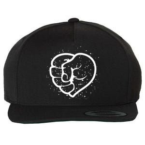 Black History Protest Fist Heart Wool Snapback Cap