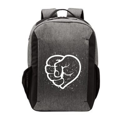 Black History Protest Fist Heart Vector Backpack