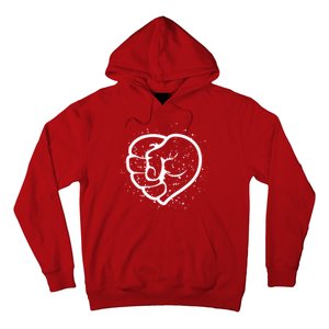 Black History Protest Fist Heart Hoodie