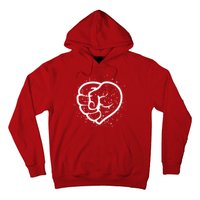 Black History Protest Fist Heart Hoodie