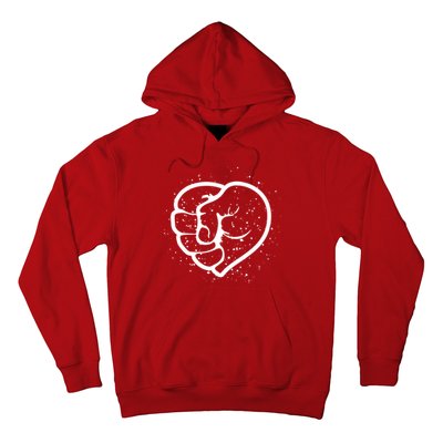 Black History Protest Fist Heart Hoodie