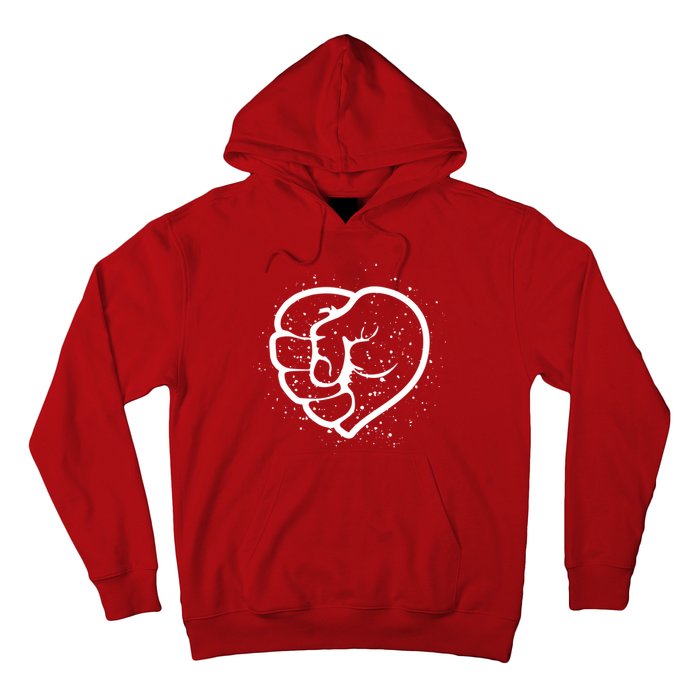 Black History Protest Fist Heart Hoodie