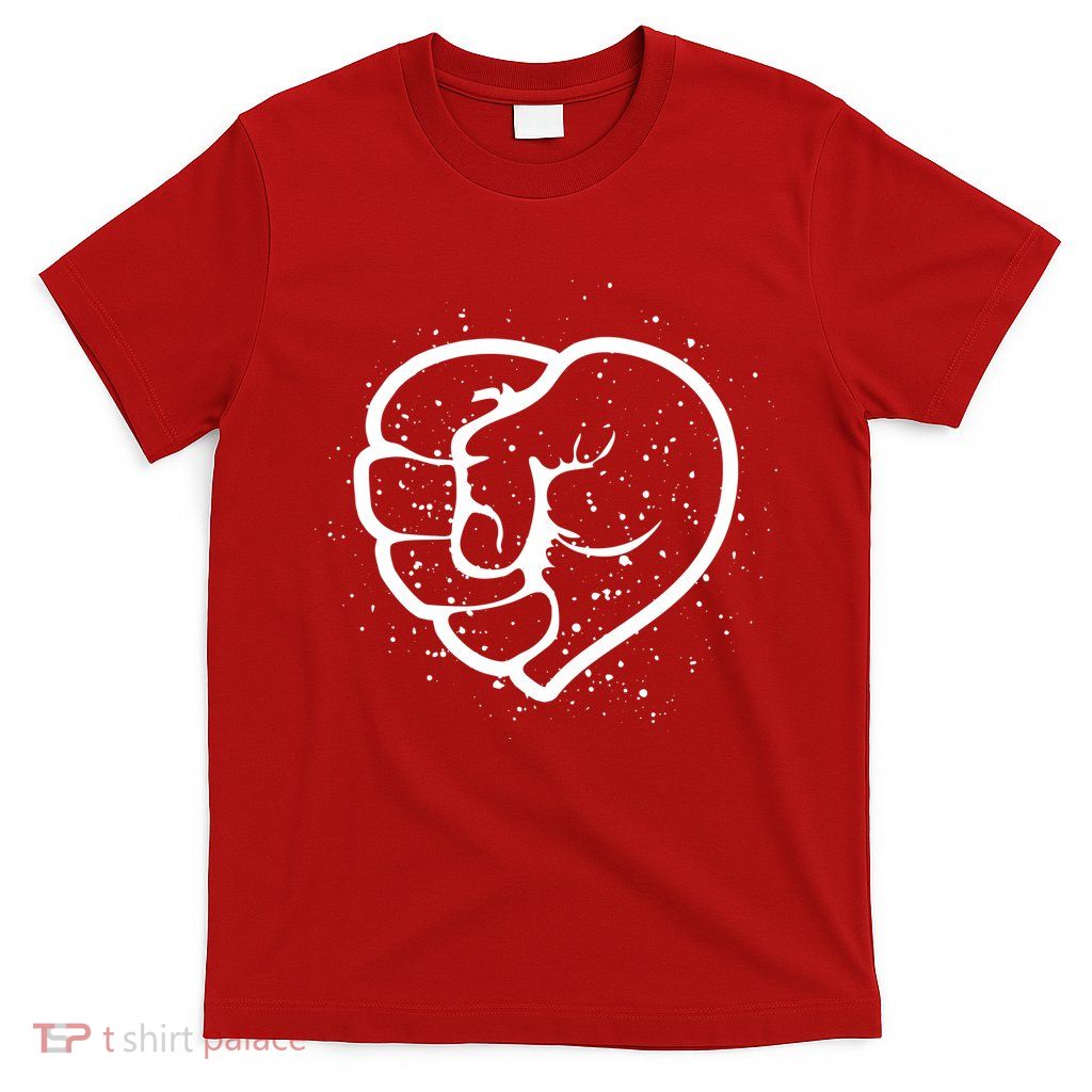 Black History Protest Fist Heart T-Shirt