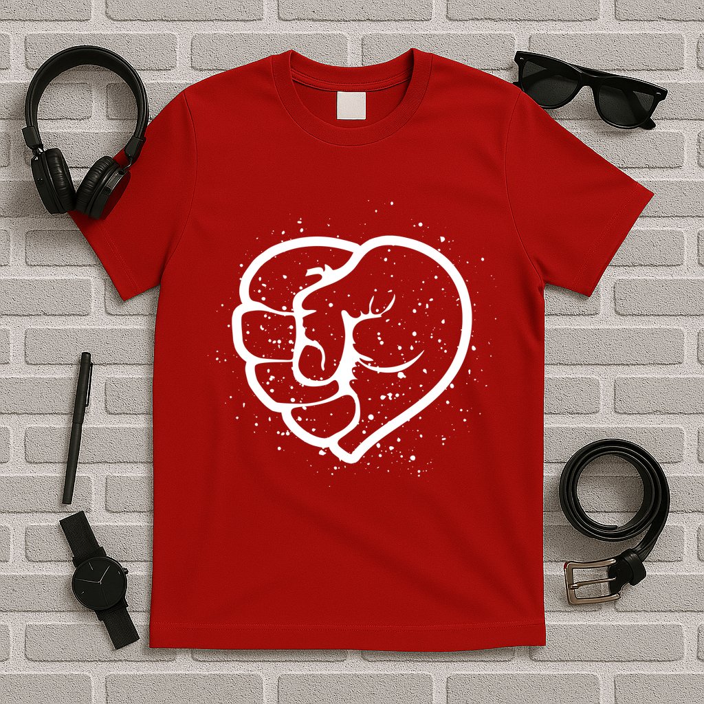Black History Protest Fist Heart T-Shirt