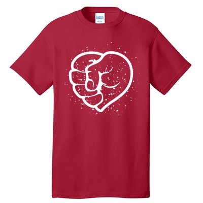 Black History Protest Fist Heart Tall T-Shirt